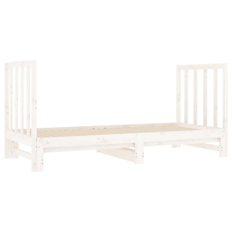 Pull-out Day Bed without Mattress White 2x(90x190) cm