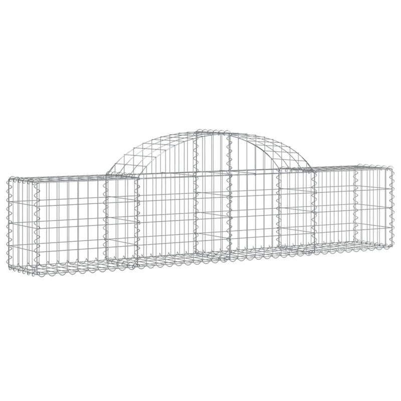 Arched Gabion Baskets 25 pcs 200x30x40/60 cm Galvanised Iron