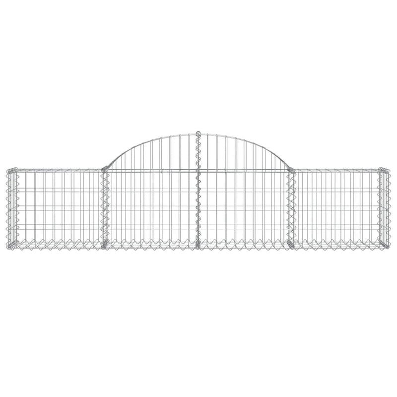 Arched Gabion Baskets 25 pcs 200x30x40/60 cm Galvanised Iron