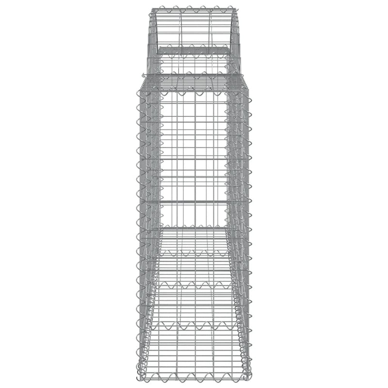 Arched Gabion Baskets 14 pcs 200x30x80/100 cm Galvanised Iron