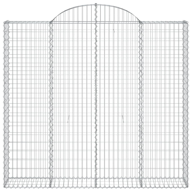 Arched Gabion Baskets 3 pcs 200x30x180/200 cm Galvanised Iron