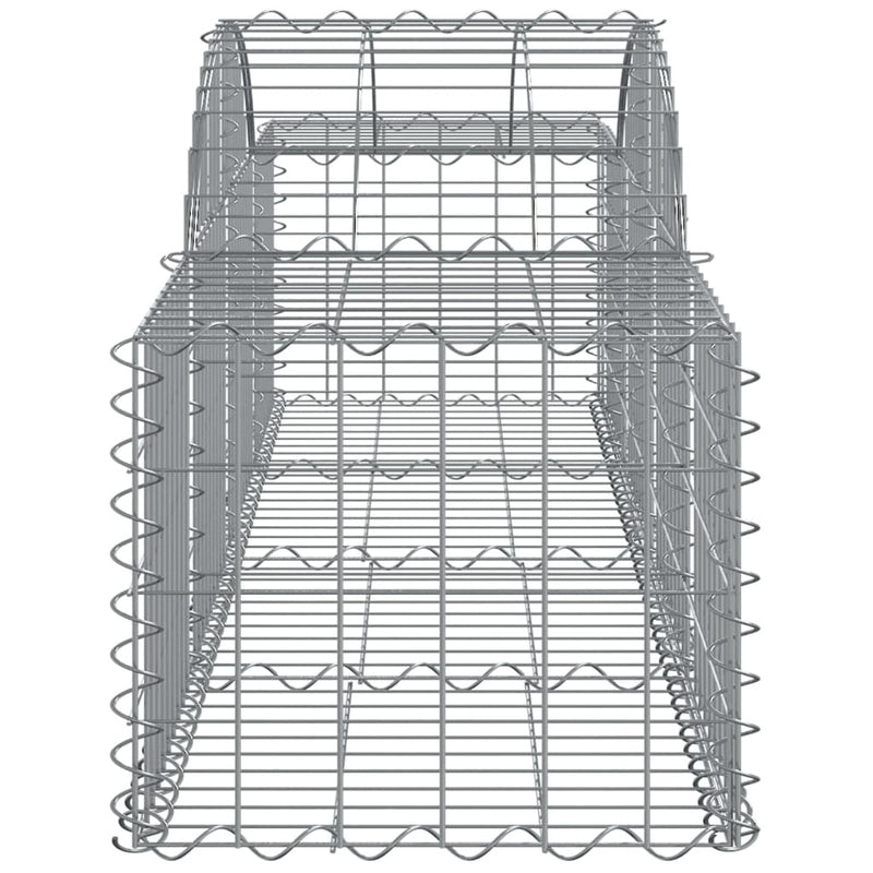 Arched Gabion Baskets 4 pcs 200x50x40/60 cm Galvanised Iron