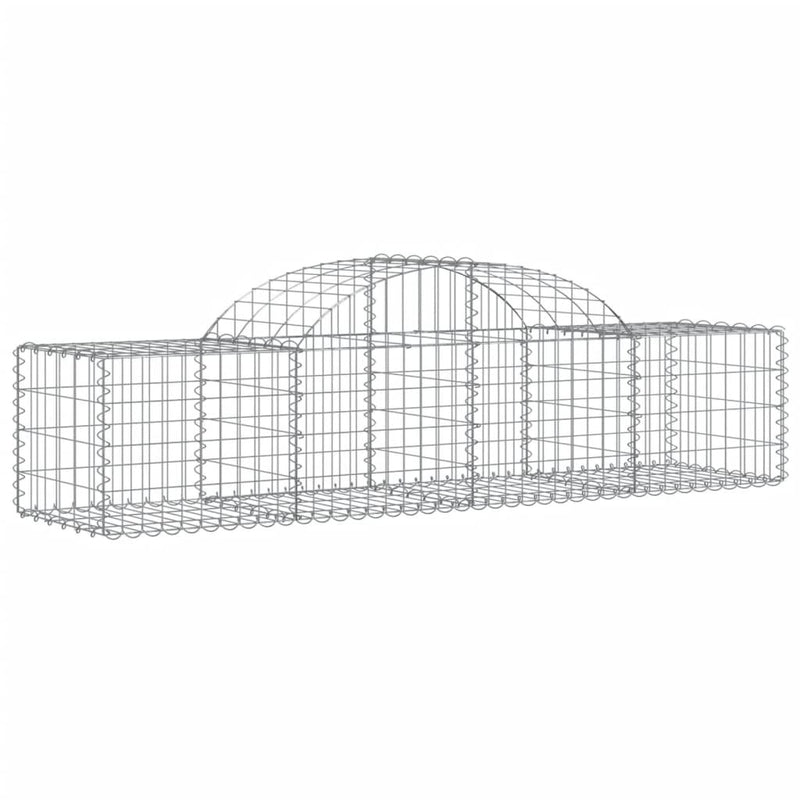 Arched Gabion Baskets 7 pcs 200x50x40/60 cm Galvanised Iron