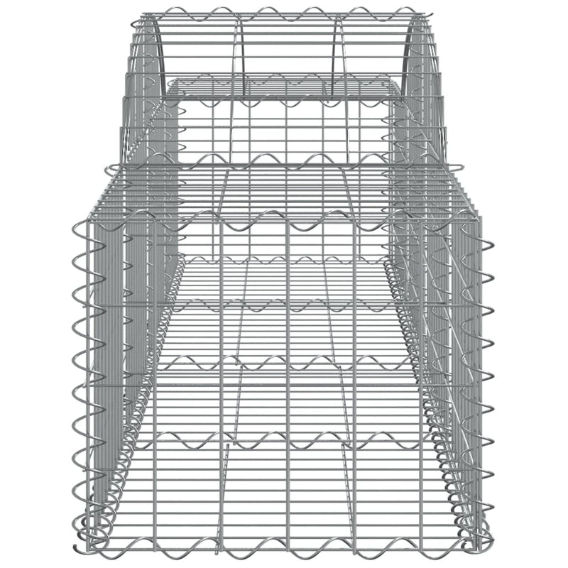 Arched Gabion Baskets 7 pcs 200x50x40/60 cm Galvanised Iron