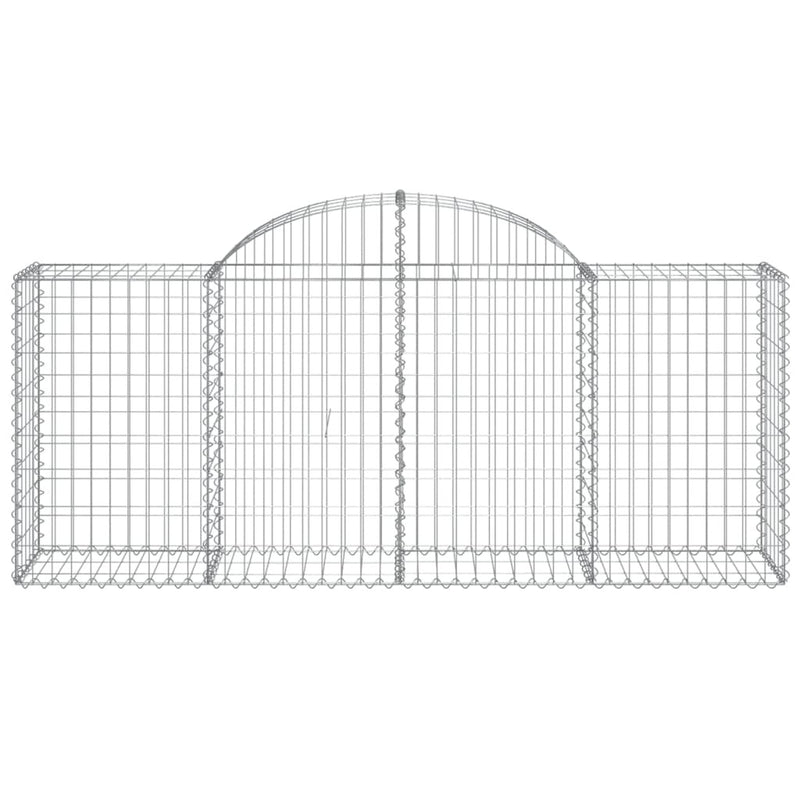 Arched Gabion Baskets 12 pcs 200x50x80/100 cm Galvanised Iron