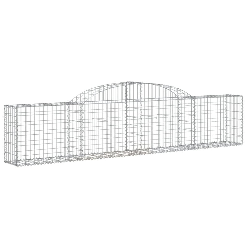 Arched Gabion Baskets 6 pcs 300x30x60/80 cm Galvanised Iron