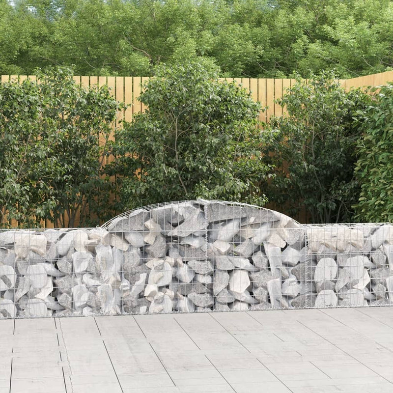 Arched Gabion Baskets 6 pcs 300x30x60/80 cm Galvanised Iron