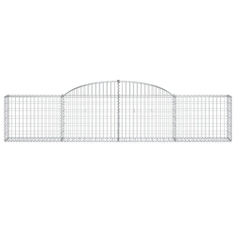 Arched Gabion Baskets 15 pcs 300x30x60/80 cm Galvanised Iron