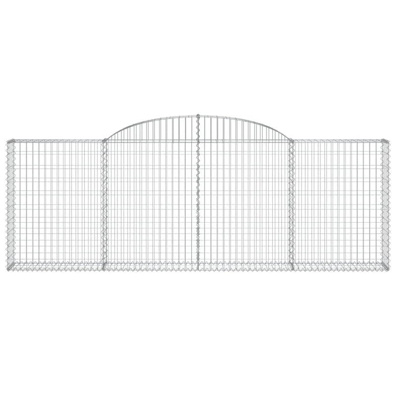 Arched Gabion Baskets 7 pcs 300x30x100/120 cm Galvanised Iron