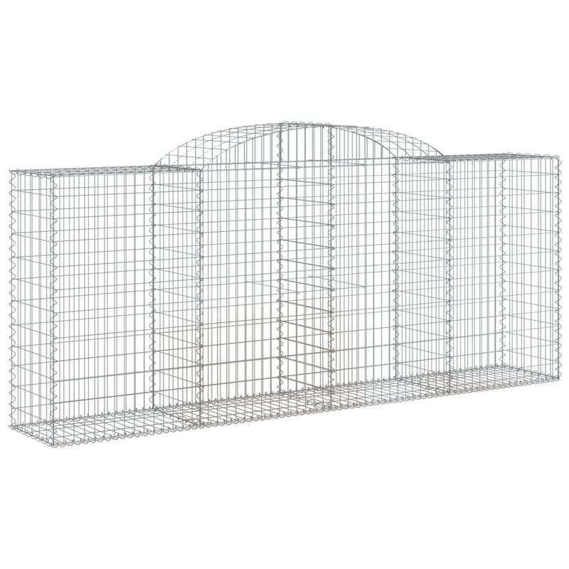 Arched Gabion Baskets 9 pcs 300x50x120/140 cm Galvanised Iron