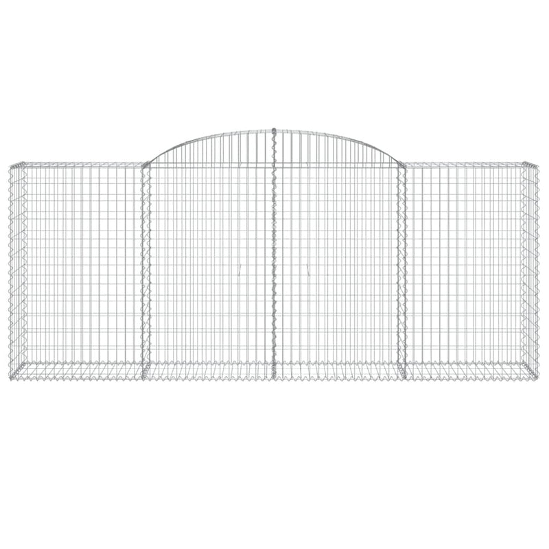 Arched Gabion Baskets 9 pcs 300x50x120/140 cm Galvanised Iron