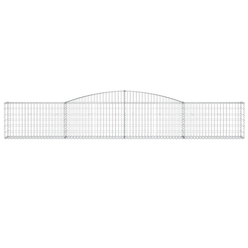 Arched Gabion Baskets 3 pcs 400x30x60/80 cm Galvanised Iron