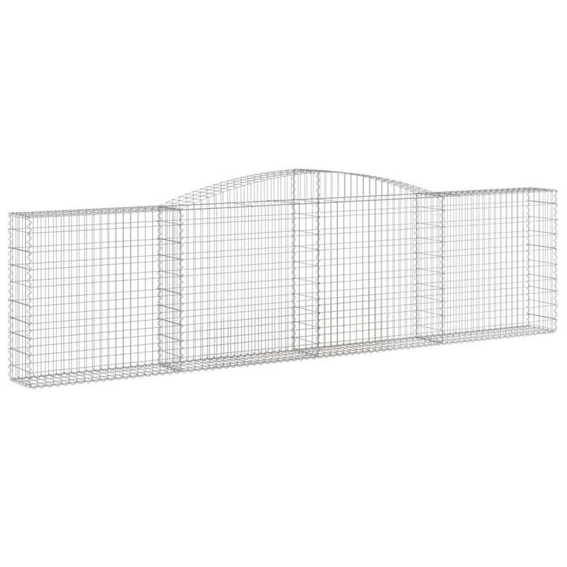 Arched Gabion Baskets 6 pcs 400x30x100/120 cm Galvanised Iron