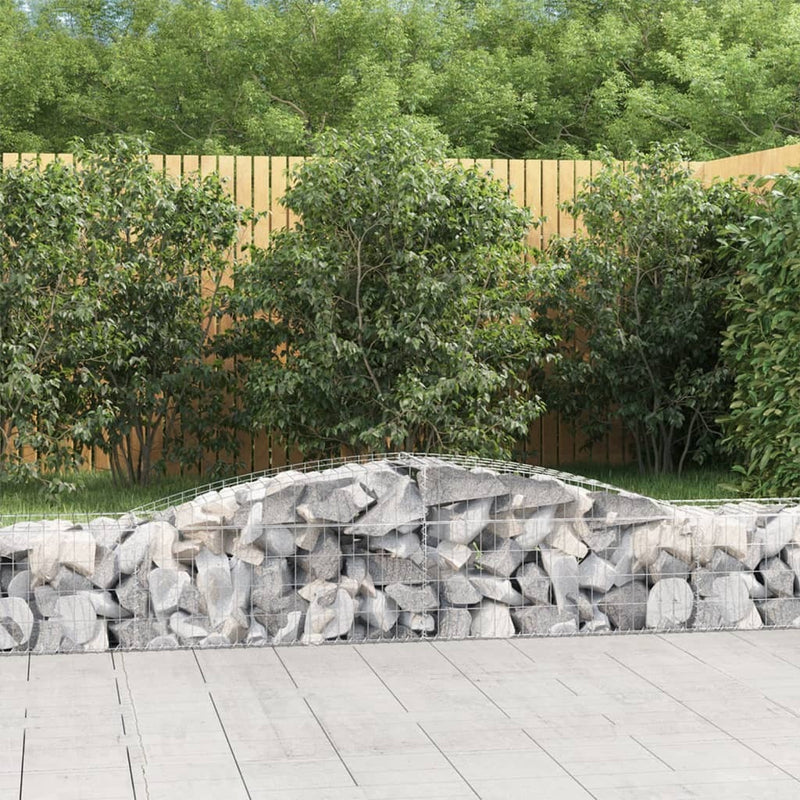 Arched Gabion Baskets 5 pcs 400x50x40/60 cm Galvanised Iron