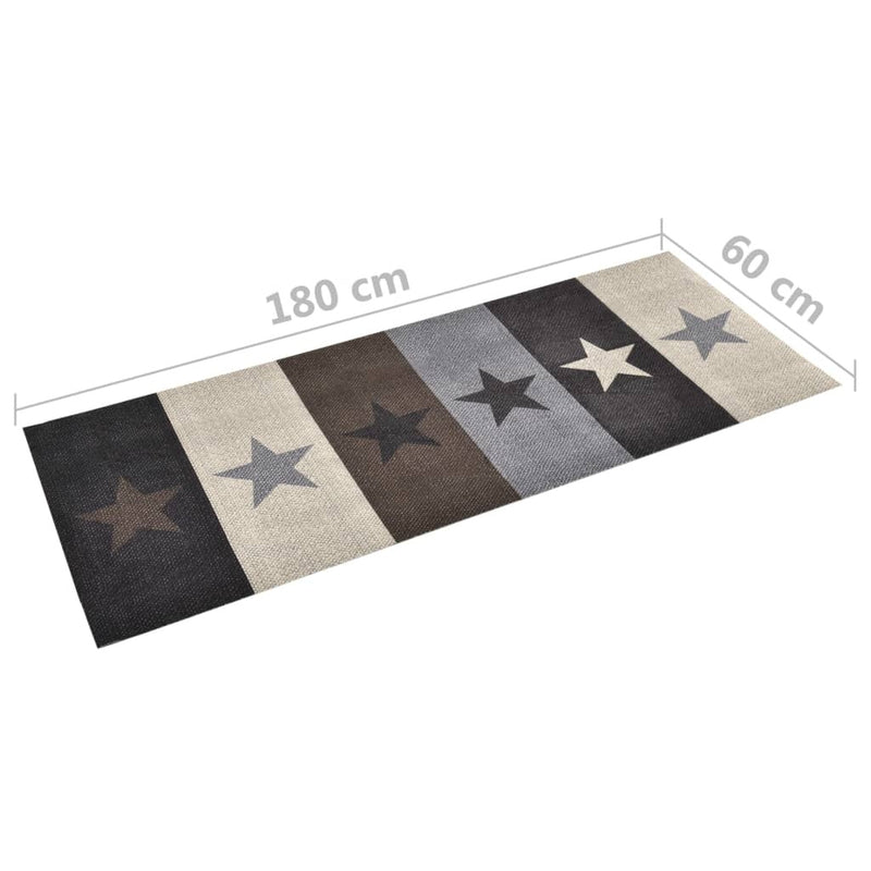 Kitchen Carpet Washable Stars 60x180 cm