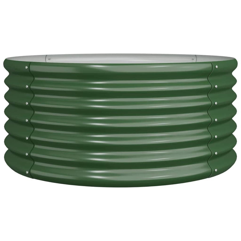 Garden Planter Powder-coated Steel 80x80x36 cm Green