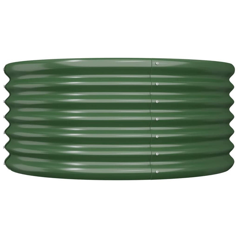 Garden Planter Powder-coated Steel 80x80x36 cm Green