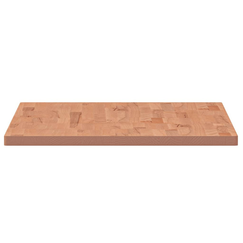 Table Top 100x60x2.5 cm Rectangular Solid Wood Beech