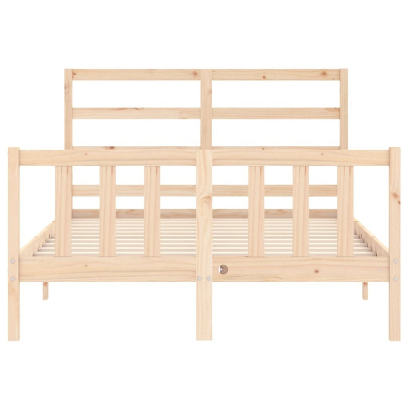 Bed Frame without Mattress 140x190 cm Solid Wood Pine