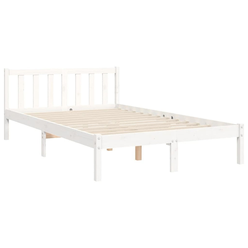 Bed Frame without Mattress White 160x200 cm Solid Wood Pine