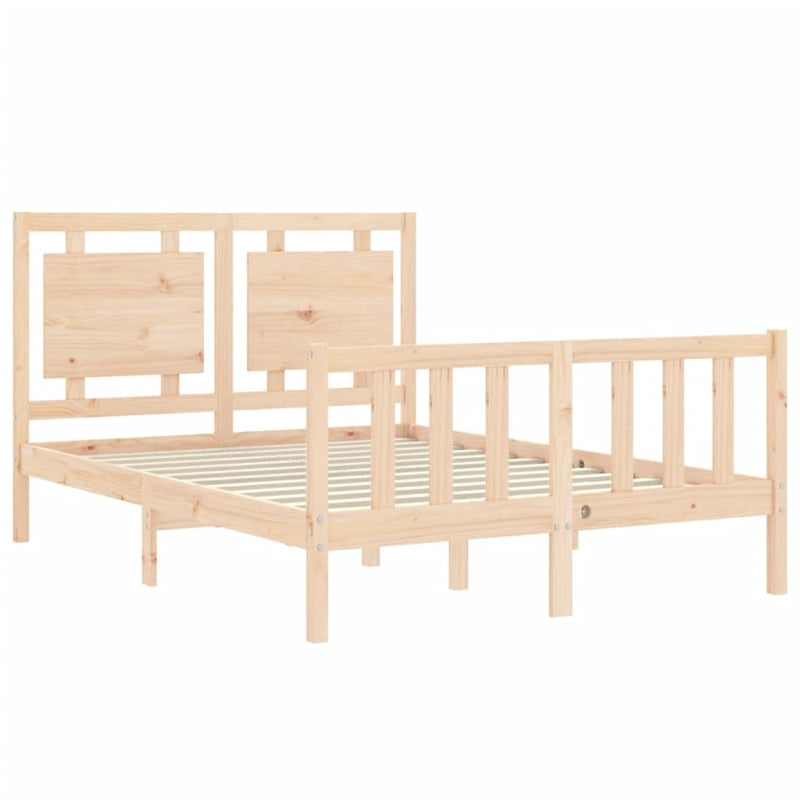 Bed Frame without Mattress Small Double Solid Wood Pine