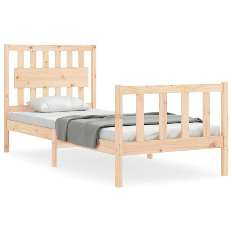 Bed Frame without Mattress Single Solid Wood Pine