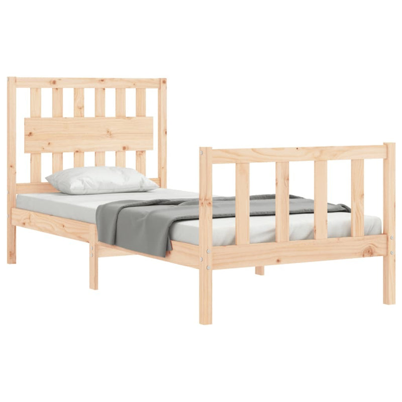 Bed Frame without Mattress Single Solid Wood Pine