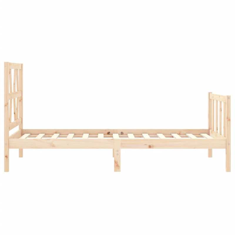 Bed Frame without Mattress 90x200 cm Solid Wood Pine