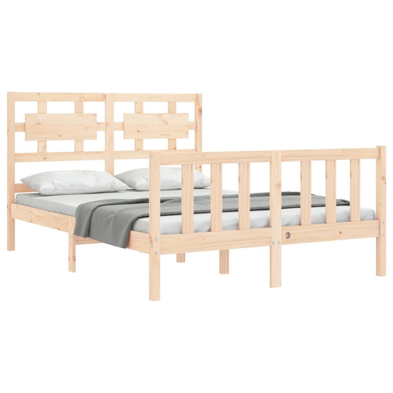 Bed Frame without Mattress 120x200 cm Solid Wood Pine