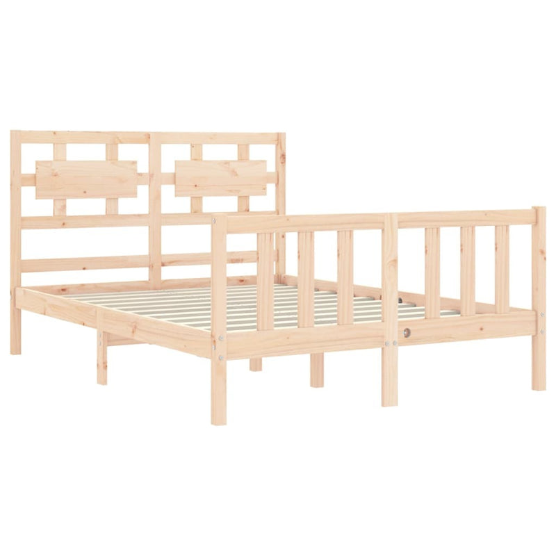 Bed Frame without Mattress 120x200 cm Solid Wood Pine