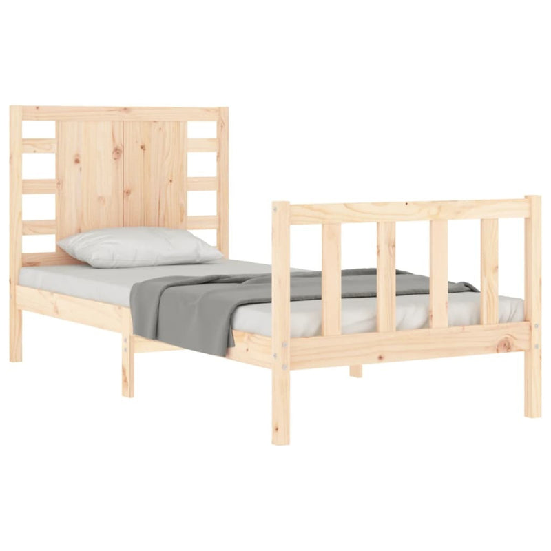 Bed Frame without Mattress 90x200 cm Solid Wood Pine