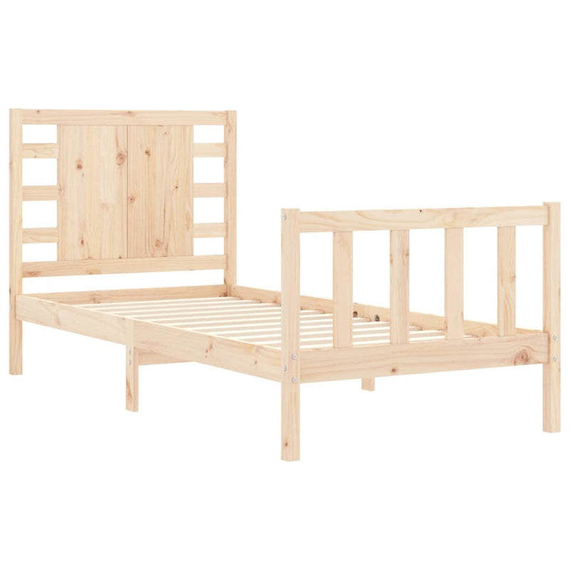 Bed Frame without Mattress 90x200 cm Solid Wood Pine