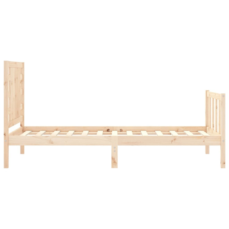 Bed Frame without Mattress 90x200 cm Solid Wood Pine