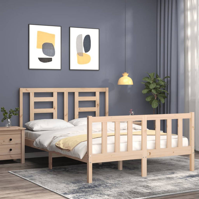 Bed Frame without Mattress 120x200 cm Solid Wood Pine