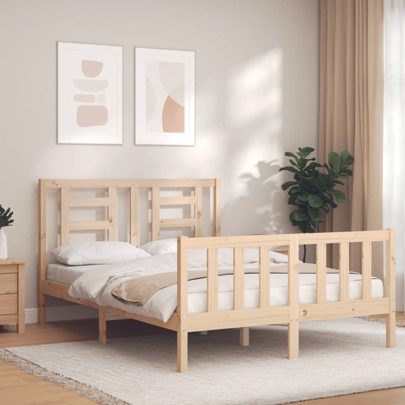 Bed Frame without Mattress 120x200 cm Solid Wood Pine