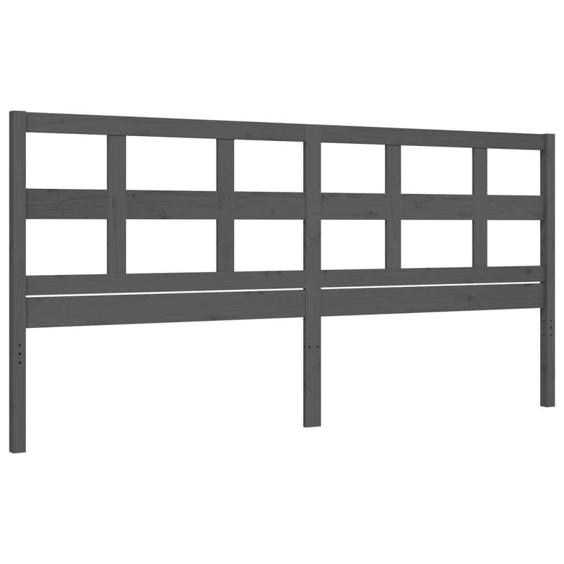 Bed Frame without Mattress Grey 200x200 cm Solid Wood Pine