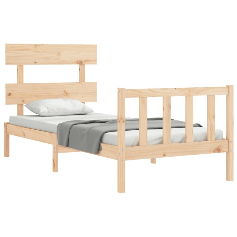 Bed Frame without Mattress 90x200 cm Solid Wood Pine