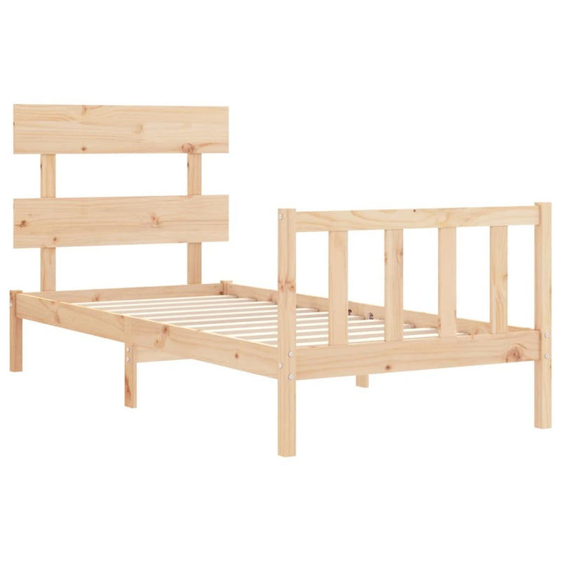 Bed Frame without Mattress 90x200 cm Solid Wood Pine