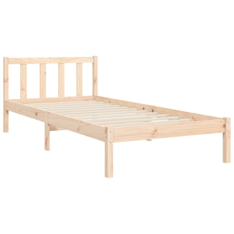 Bed Frame without Mattress 90x200 cm Solid Wood Pine