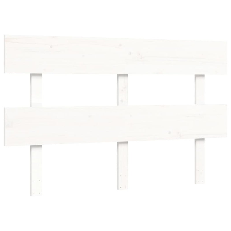 Bed Frame without Mattress White Small Double Solid Wood Pine