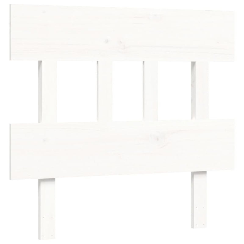 Bed Frame without Mattress White Single Solid Wood Pine