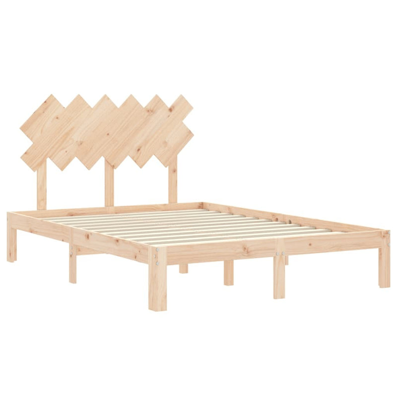 Bed Frame without Mattress Small Double Solid Wood Pine