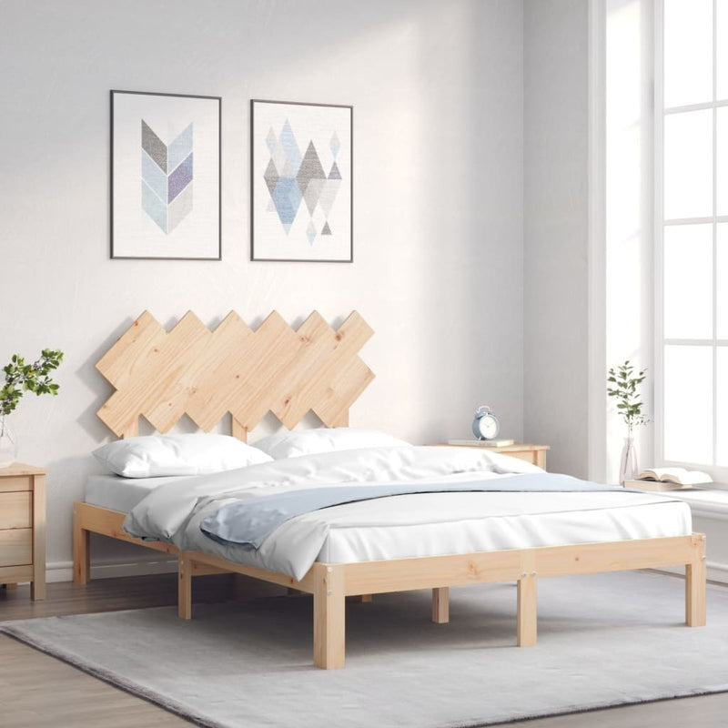 Bed Frame without Mattress Small Double Solid Wood Pine