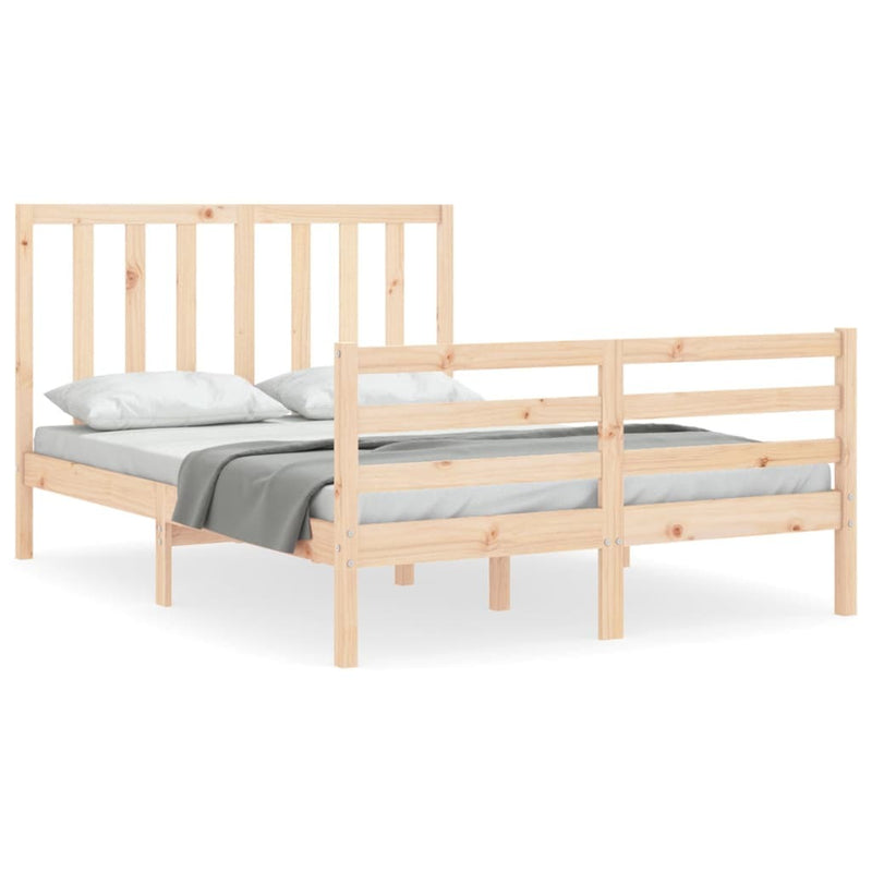 Bed Frame without Mattress Double Solid Wood Pine