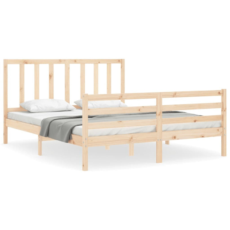 Bed Frame without Mattress 160x200 cm Solid Wood Pine