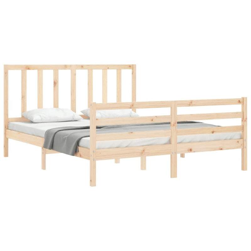 Bed Frame without Mattress 160x200 cm Solid Wood Pine