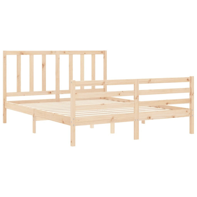 Bed Frame without Mattress 160x200 cm Solid Wood Pine