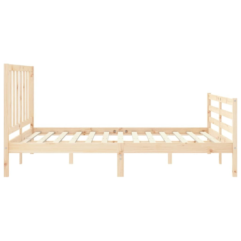 Bed Frame without Mattress 160x200 cm Solid Wood Pine