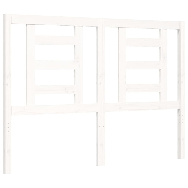 Bed Frame without Mattress White 140x190 cm Solid Wood