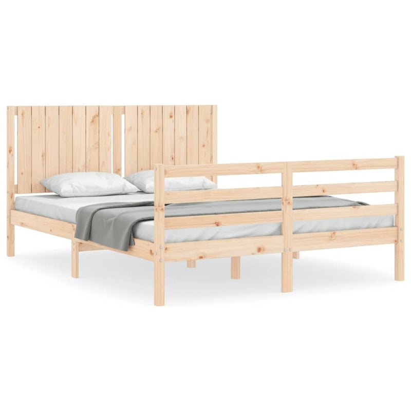 Bed Frame without Mattress 160x200 cm Solid Wood